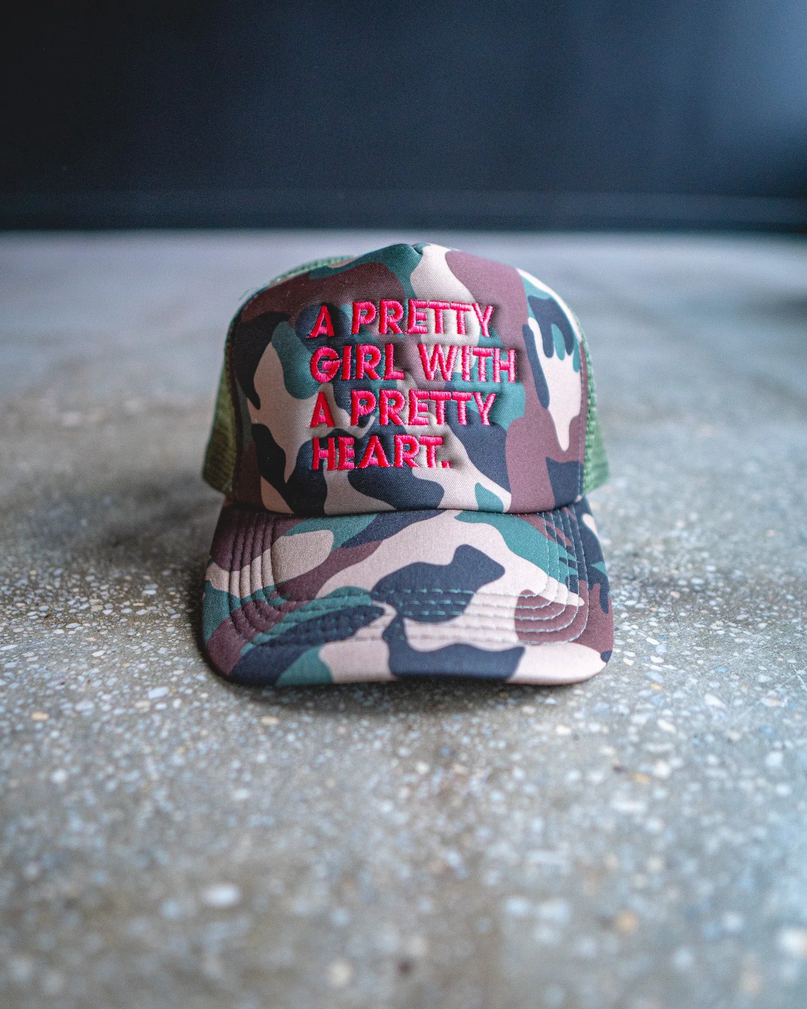 Pretty Girl With A Pretty Heart Long-Sleeve & Camo Trucker Bundle