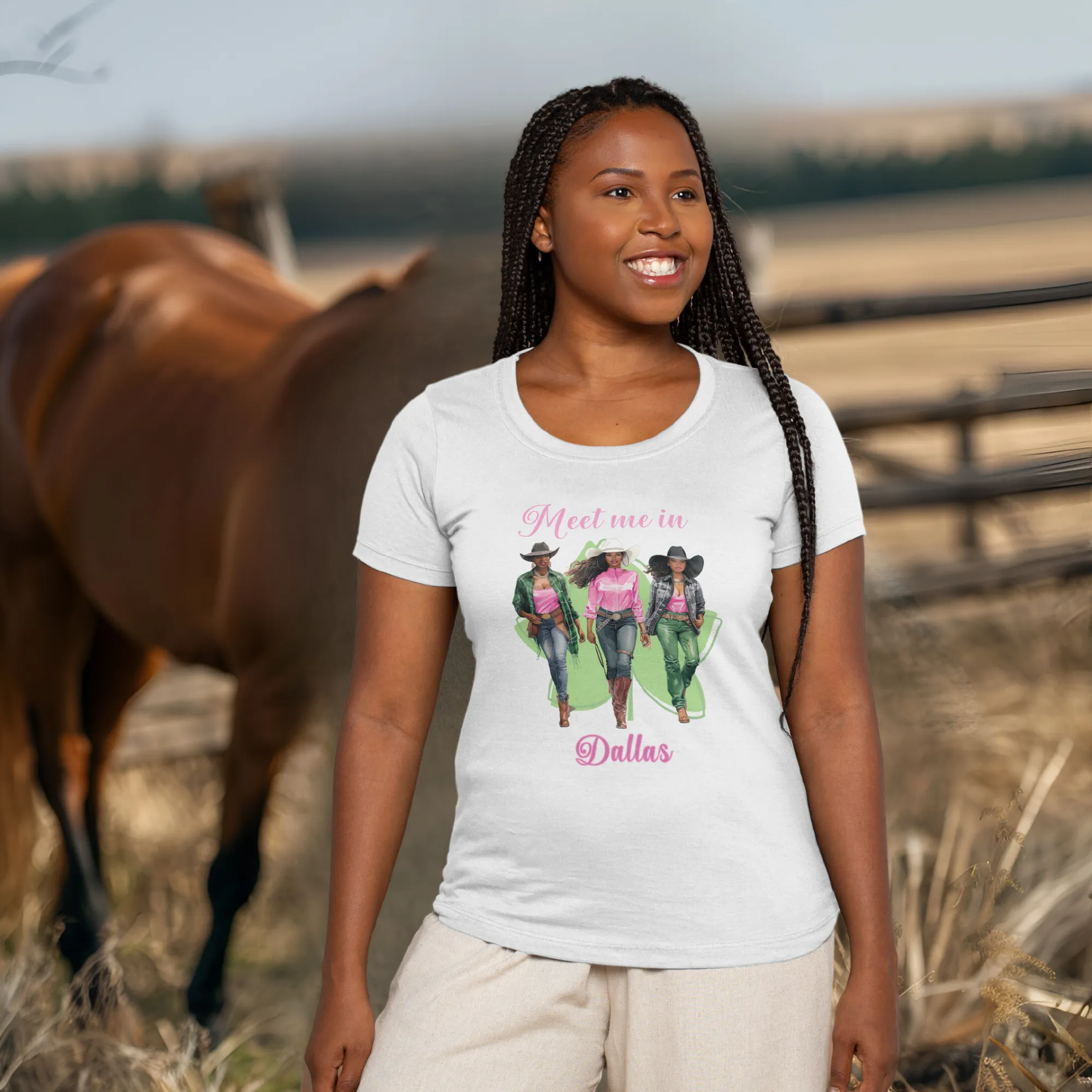 Pretty Girls Meet Me In Dallas Boule Inspired T-shirt