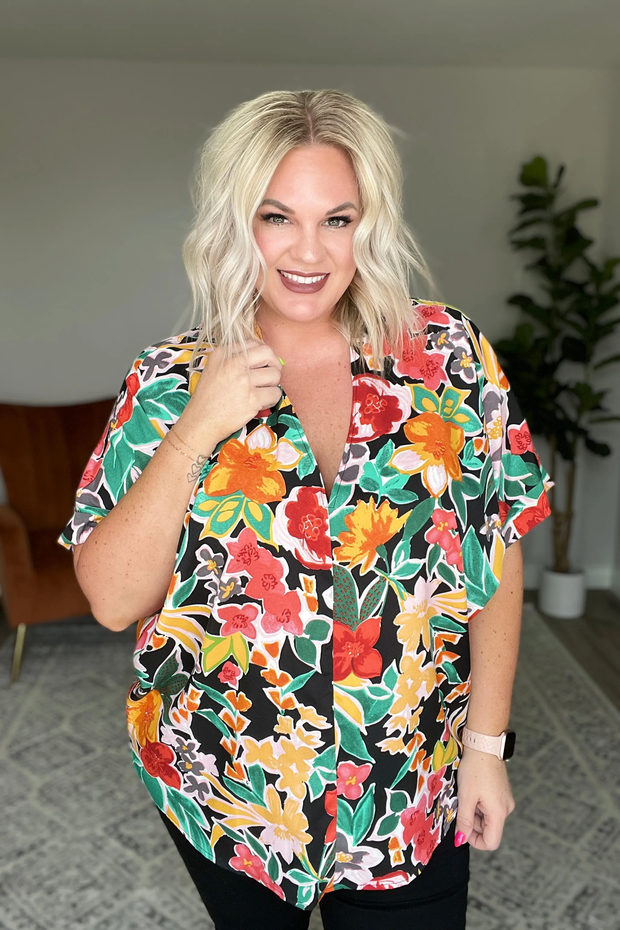 Pretty in Paradise Floral Blouse