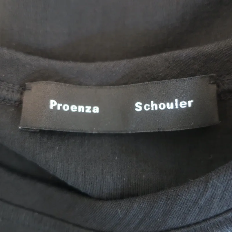 Proenza Schouler Grommet-Embellished Tee Black Size Extra Small Short Sleeve Top