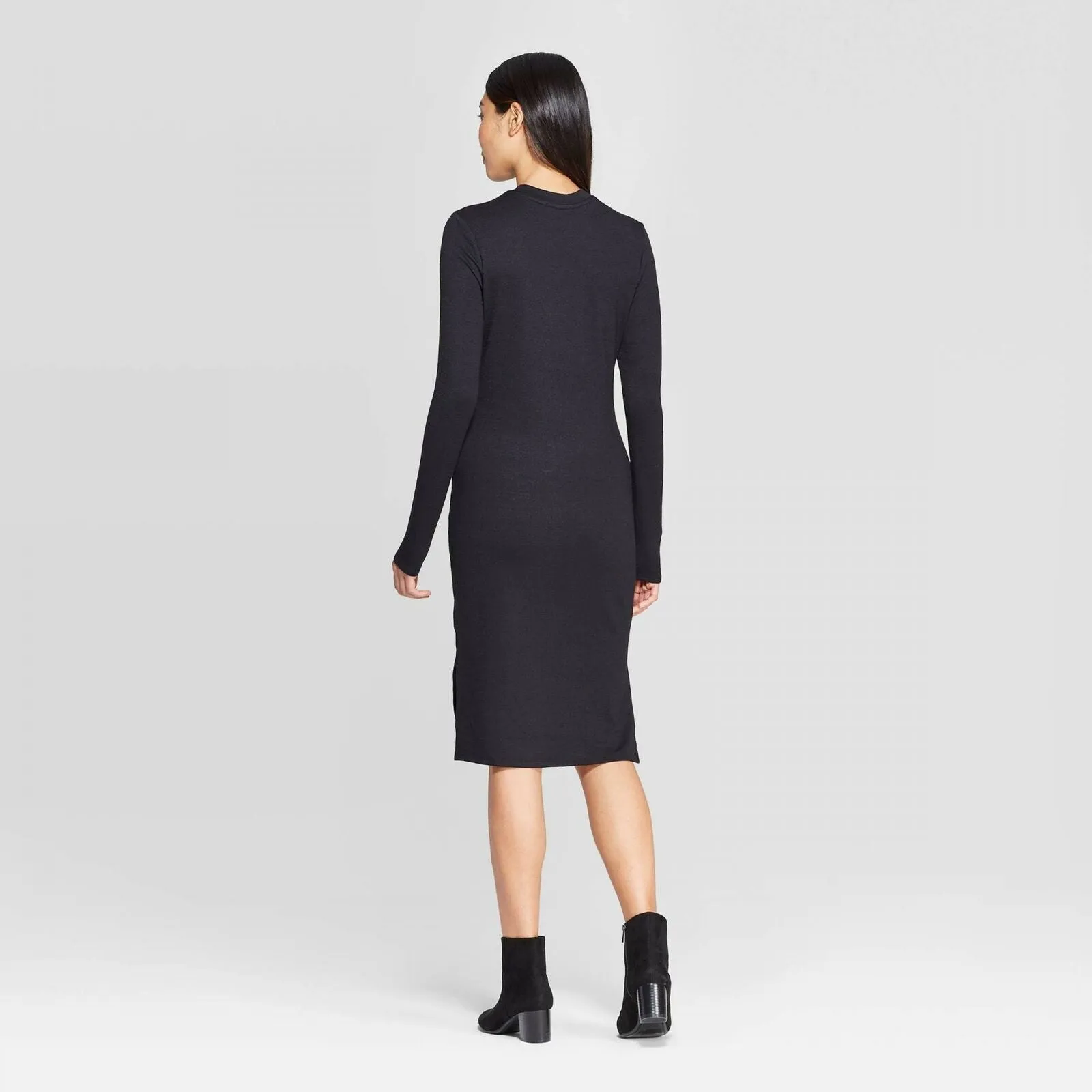 Prologue Women's Long Sleeve Crewneck Essential Knit Dress