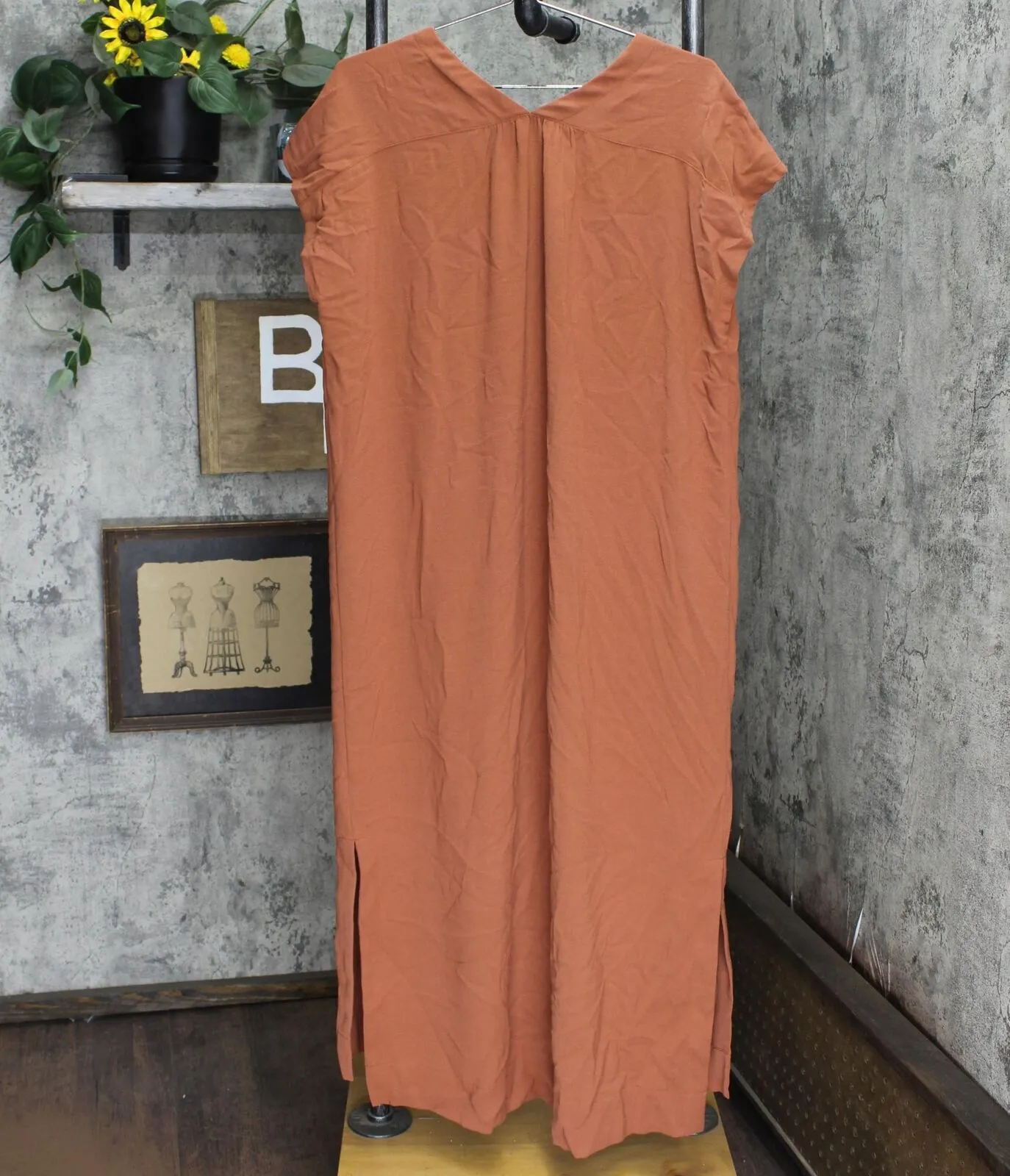 Prologue Women's Short Sleeve Dress 556097 Brown L