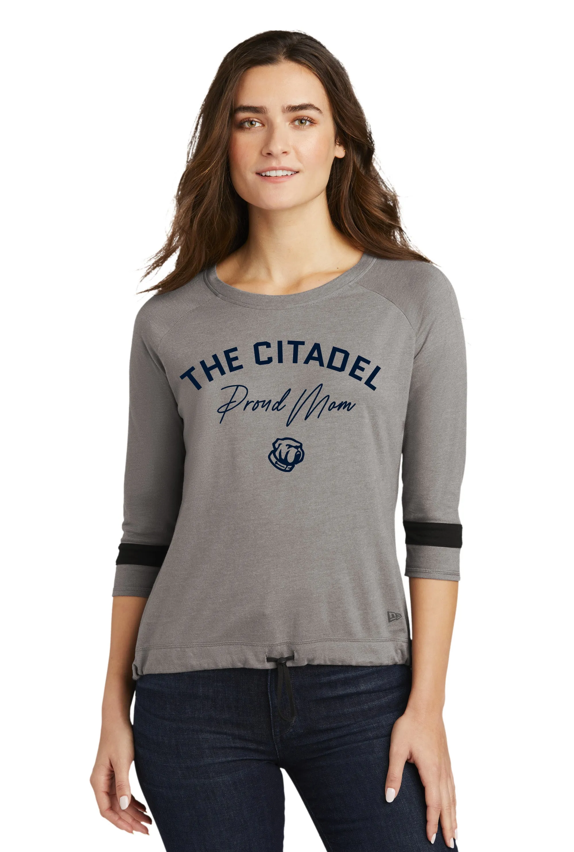 Proud Mom New Era ® Ladies Tri-Blend 3/4-Sleeve Tee