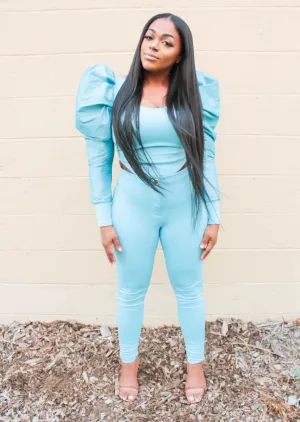 Puffy Dream Pant Set - Blue