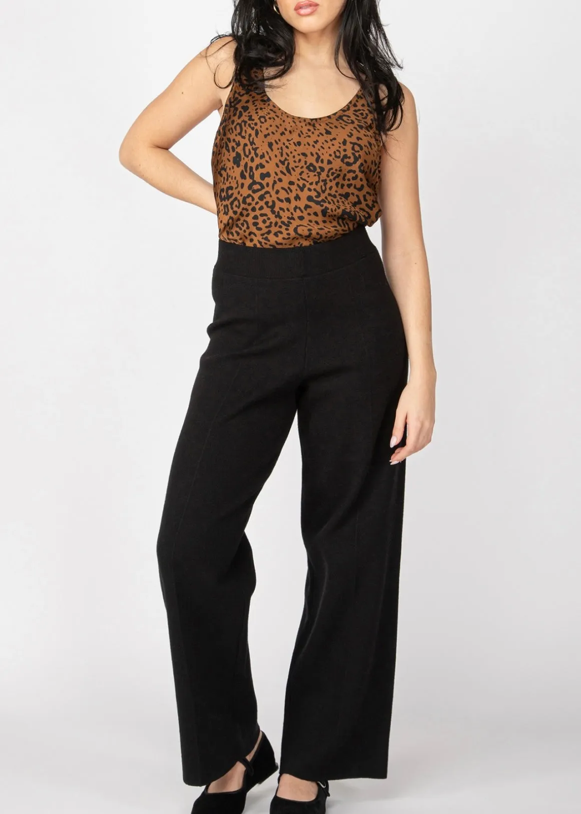 Pull on Wide Leg Sweater Pant
