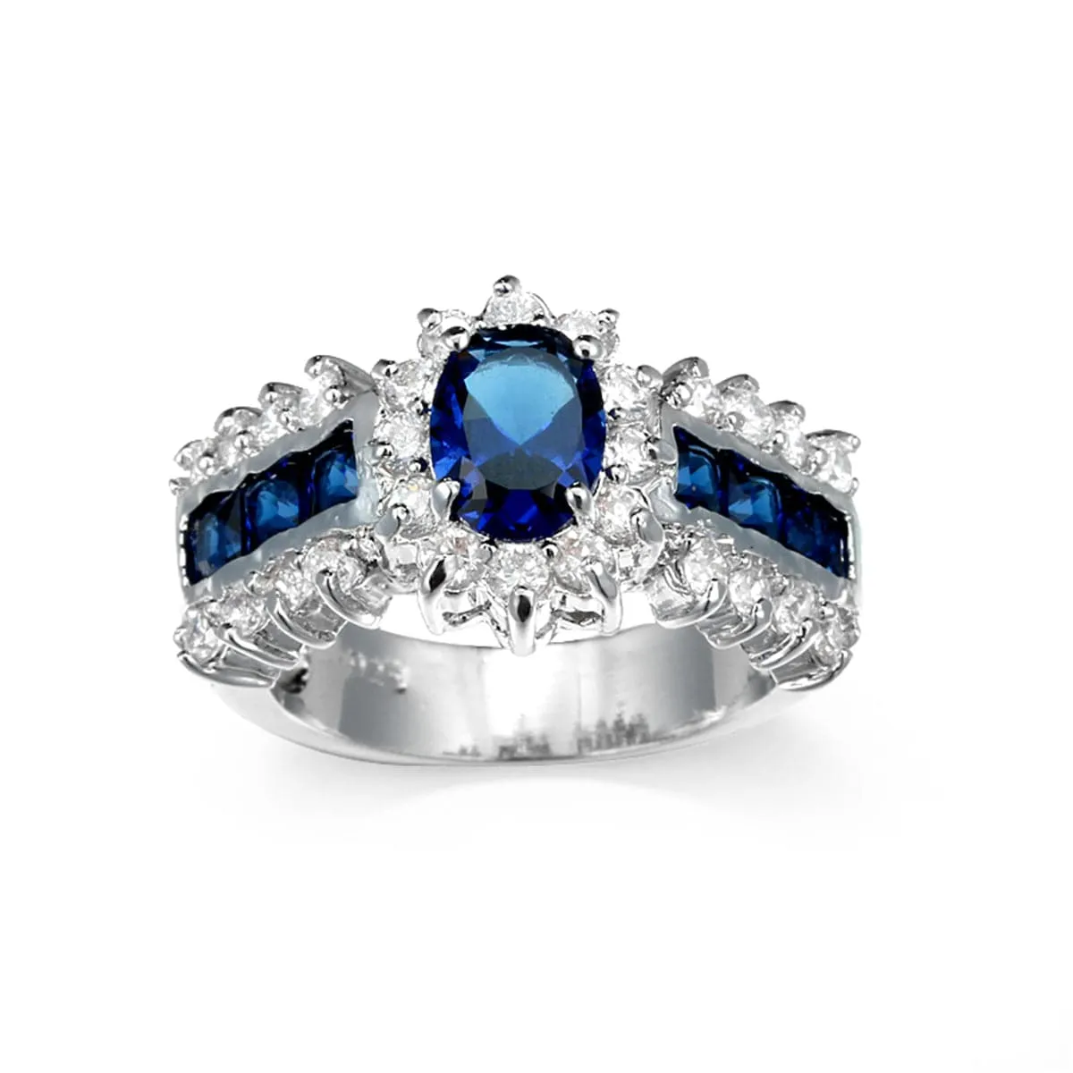 Purple Crystal & Silver-Plated Hola Ring