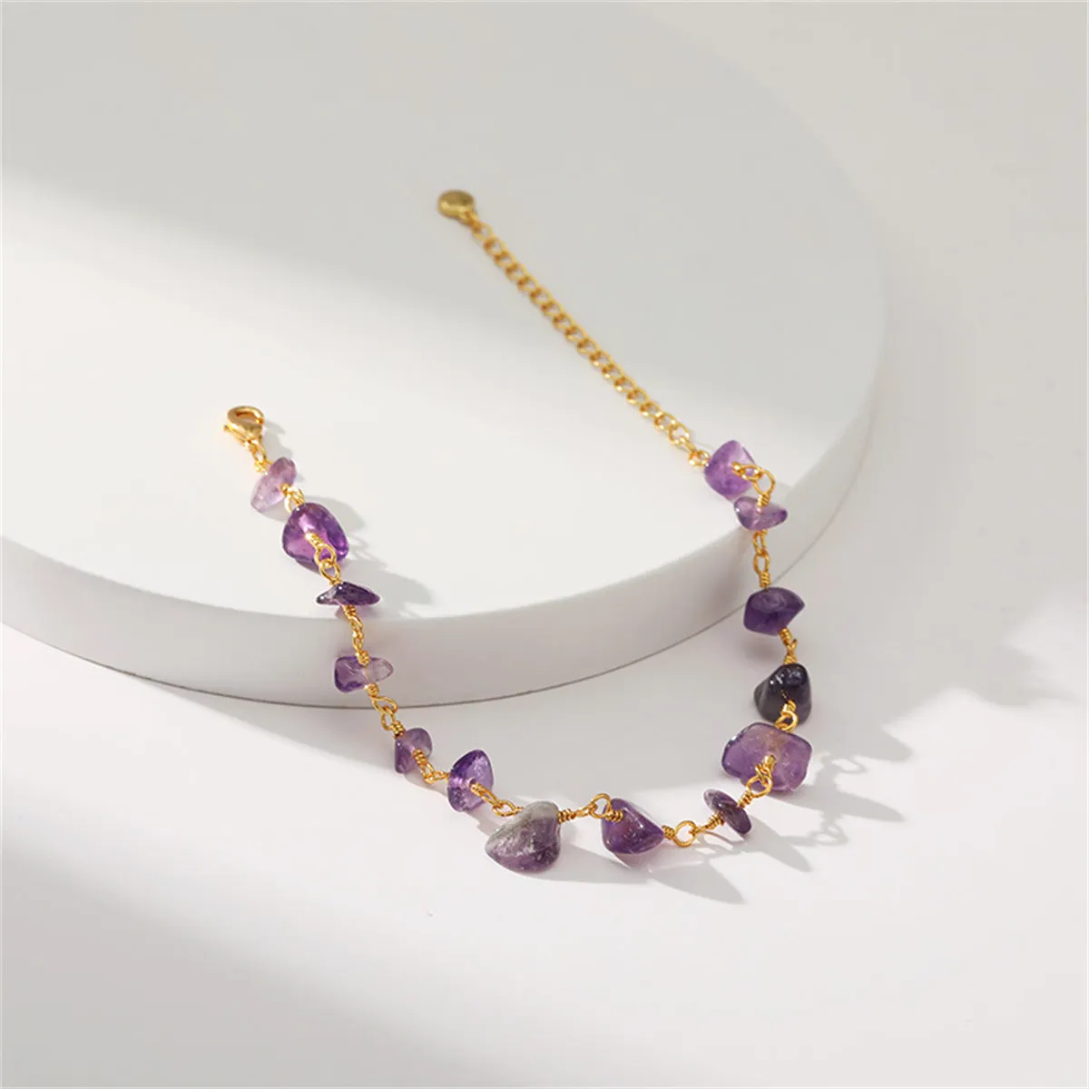 Purple Resin & 18K Gold-Plated Bracelet