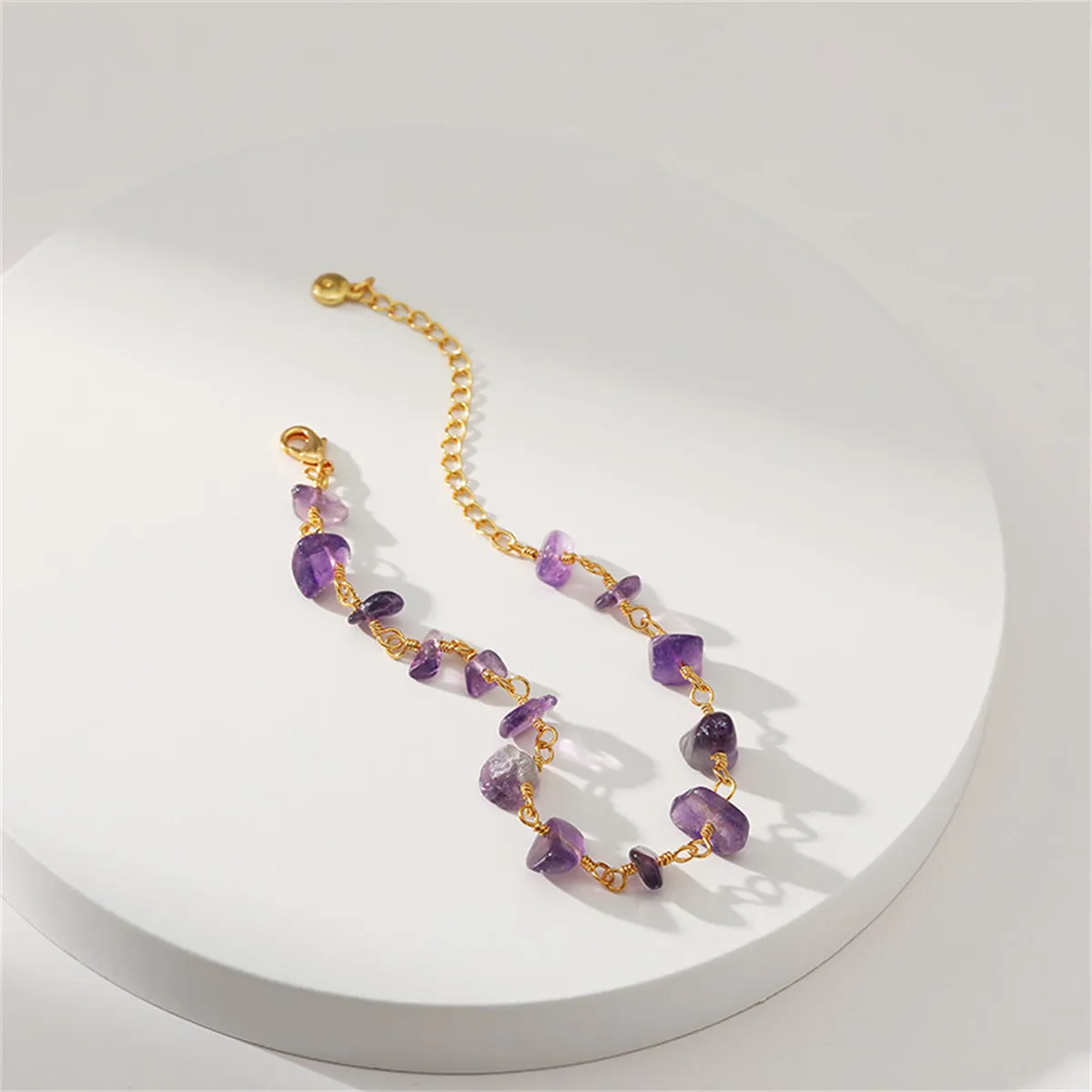 Purple Resin & 18K Gold-Plated Bracelet