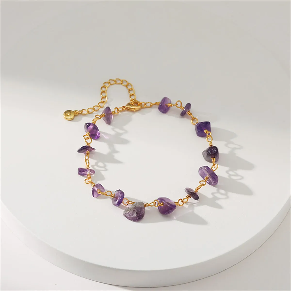 Purple Resin & 18K Gold-Plated Bracelet