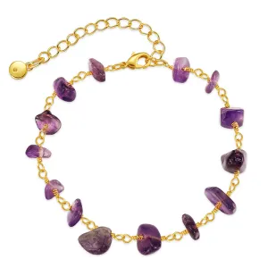 Purple Resin & 18K Gold-Plated Bracelet