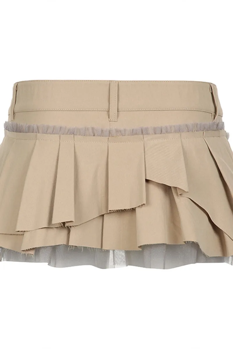 QR3058 Pleated Mini Skirt