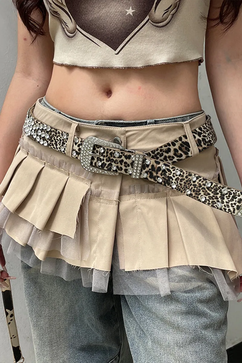 QR3058 Pleated Mini Skirt