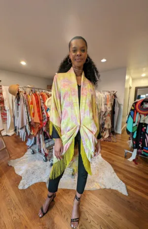 "Candy Crush Boudoir" Reimagined Vintage Kimono - Kimono Zulu Artist Collaboration with Judy Masliyah