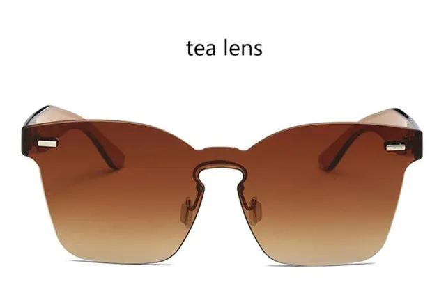 "Kolor Me Bad" Rimless Women's Sunglasses - 8 Color Options
