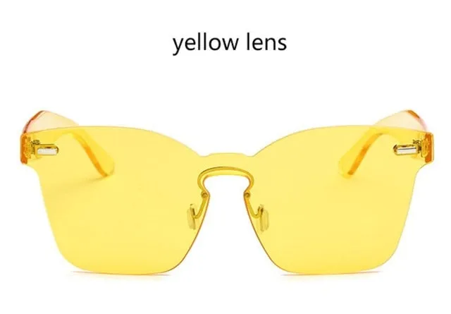 "Kolor Me Bad" Rimless Women's Sunglasses - 8 Color Options