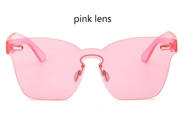 "Kolor Me Bad" Rimless Women's Sunglasses - 8 Color Options