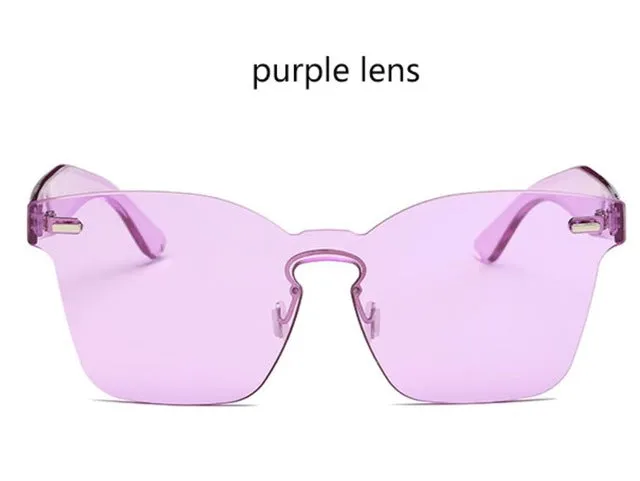 "Kolor Me Bad" Rimless Women's Sunglasses - 8 Color Options
