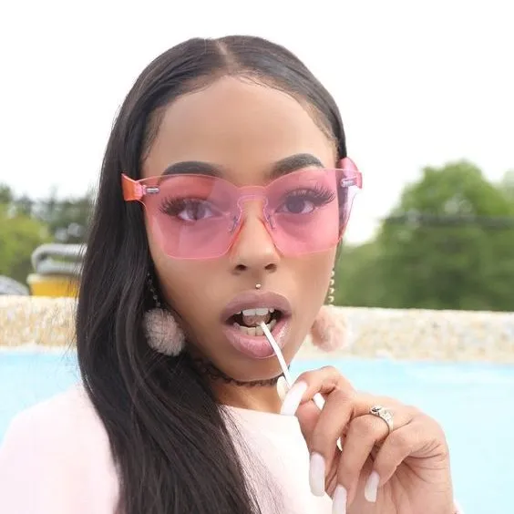 "Kolor Me Bad" Rimless Women's Sunglasses - 8 Color Options