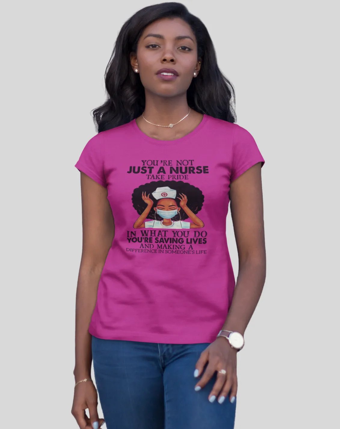 "Not Just a Nurse" Women's Fitted Tee