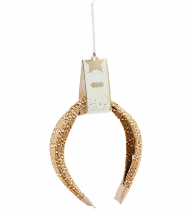 Raffia Woven Headband - Tan