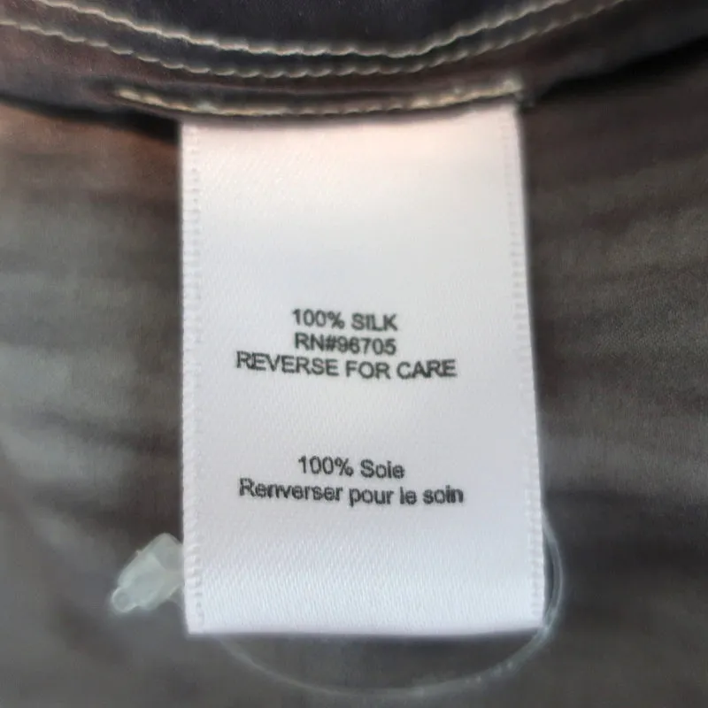 Rebecca Taylor Chain-Embellished Tank Top Cream/Gray Ombre Silk Size 6