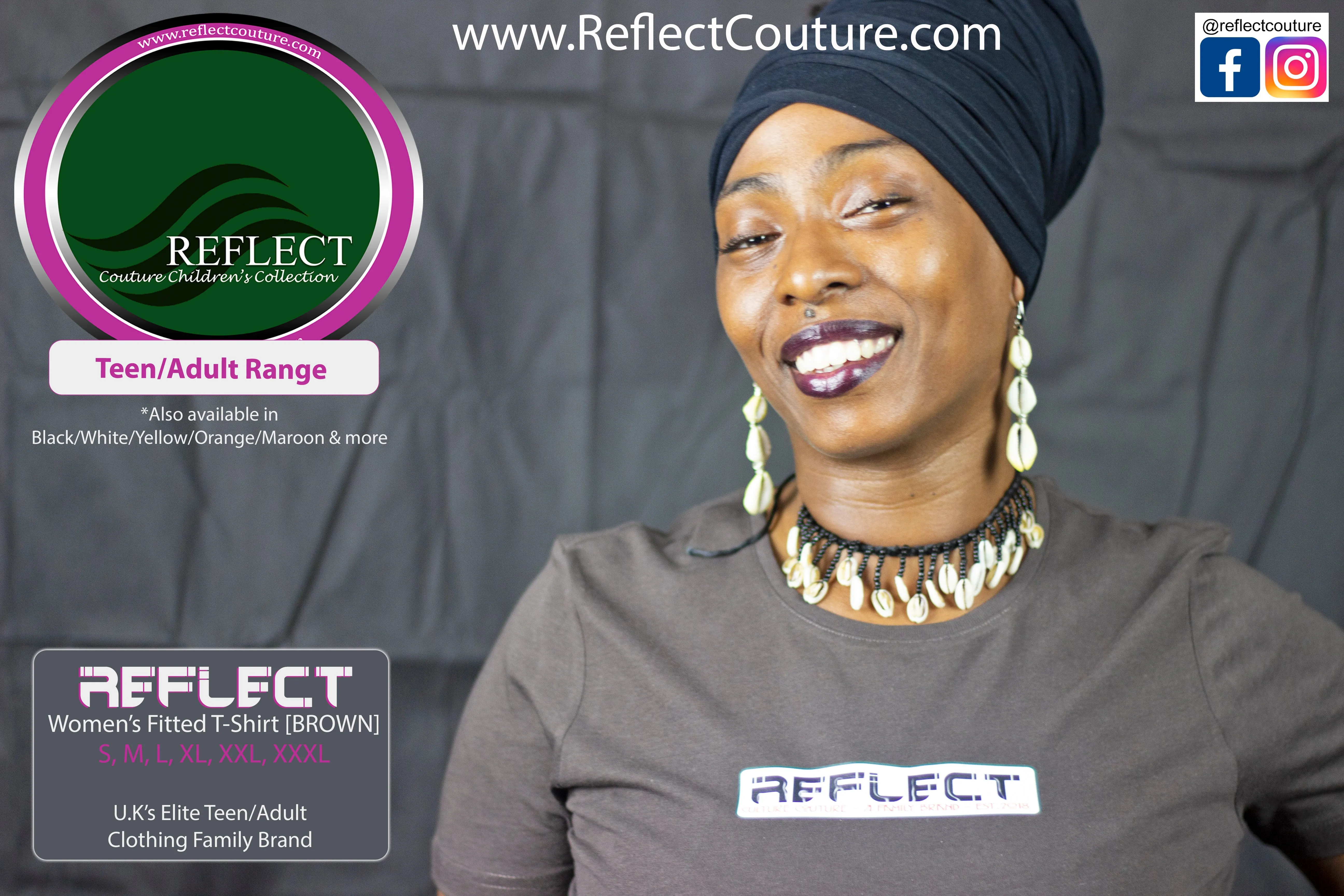 REFLECT Women's Fitted T-Shirt [BROWN]