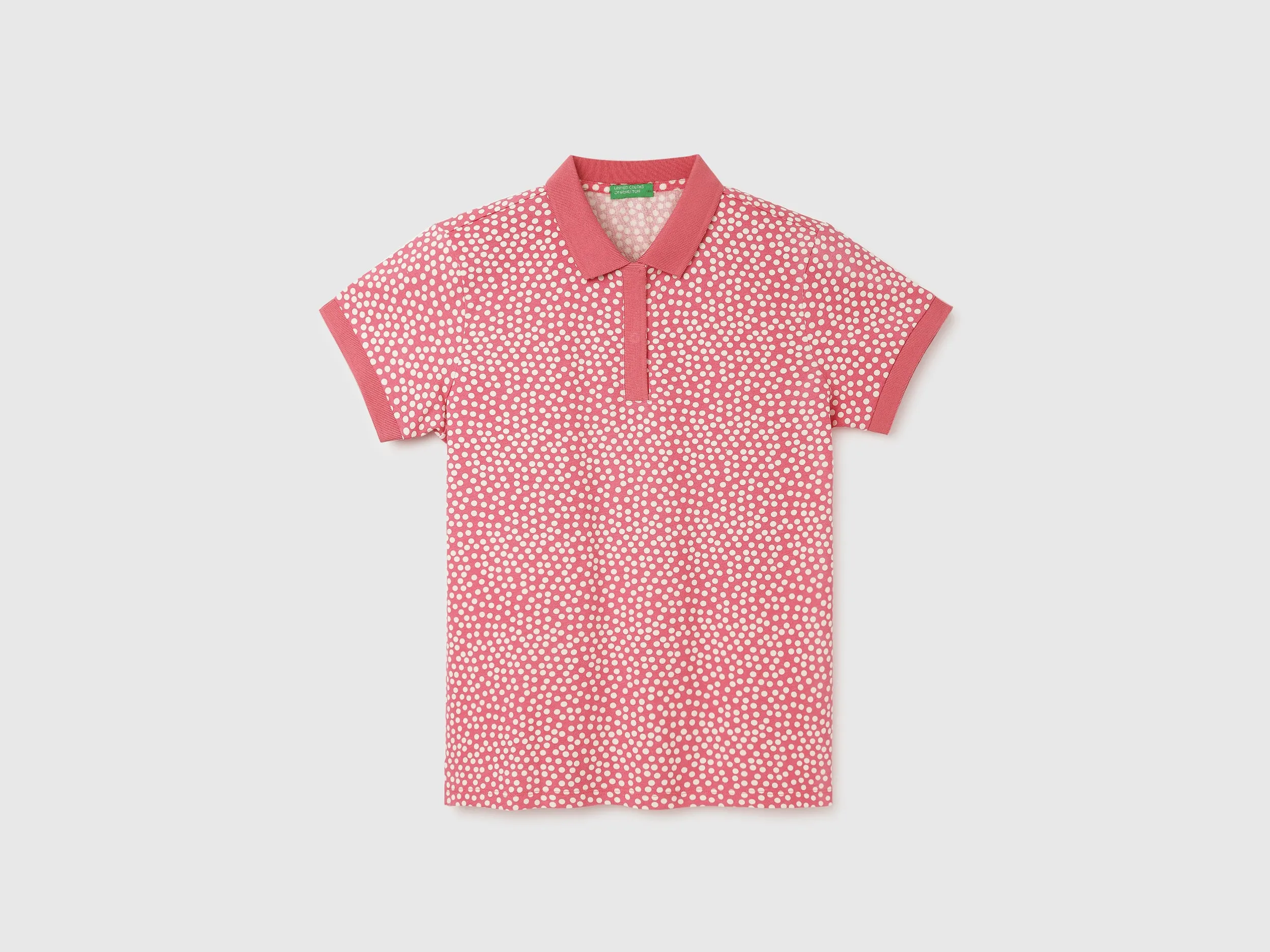 Regular Fit Polo Neck Printed Women's T-Shirt