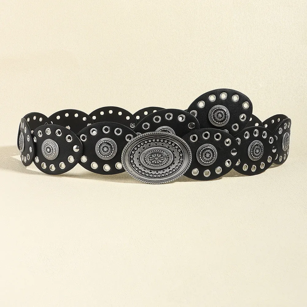 Retro Aesthetic Double Buckle Women Belt