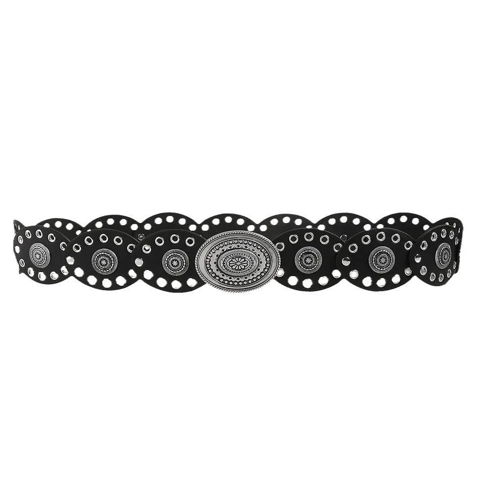 Retro Aesthetic Double Buckle Women Belt