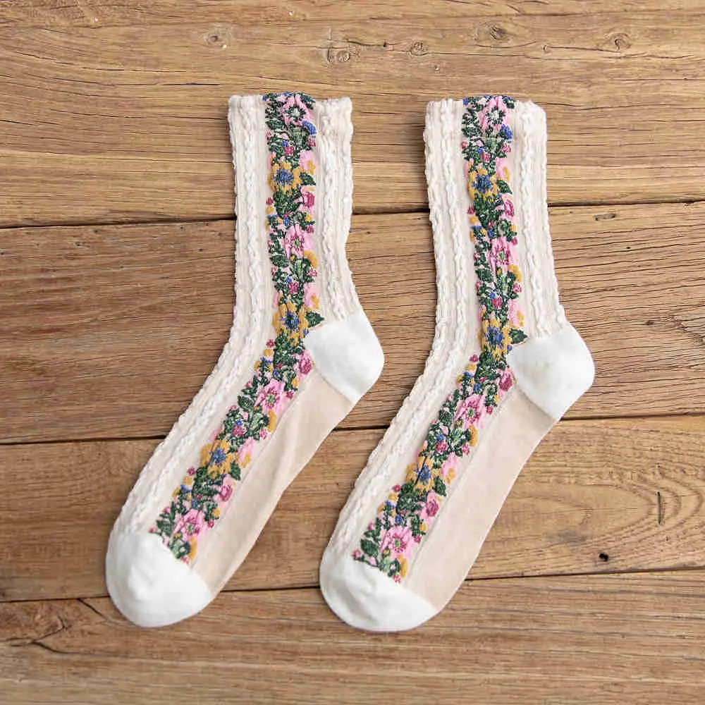 Retro Flora Socks