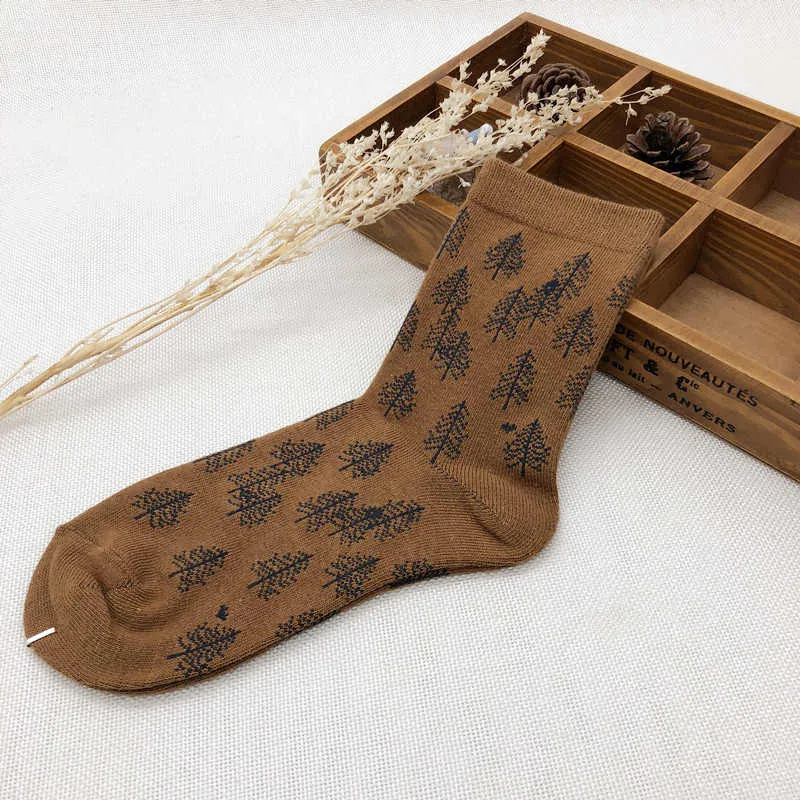 Retro Leaves Socks