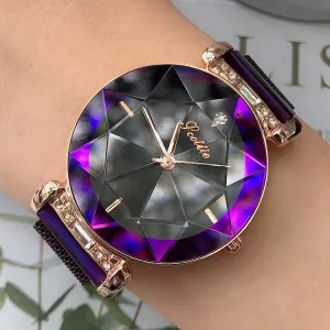 Rhombus-shaped Mirror Women's Watch