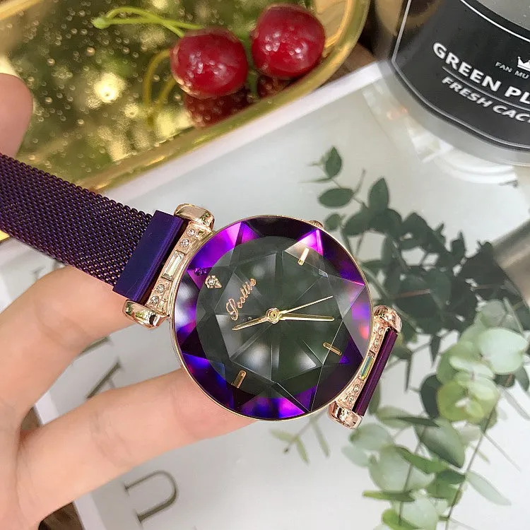 Rhombus-shaped Mirror Women's Watch