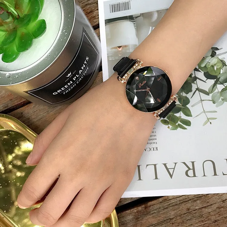 Rhombus-shaped Mirror Women's Watch