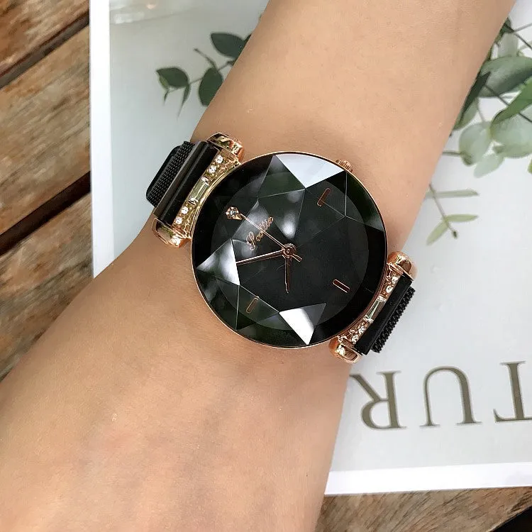 Rhombus-shaped Mirror Women's Watch