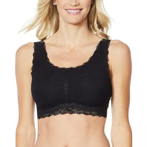 Rhonda Shear Women's Plus Size Stretch Lace Overlay Bra