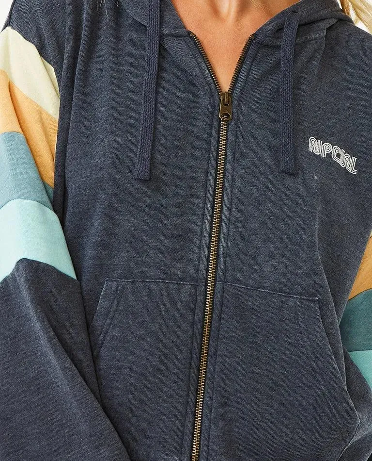 Rip Curl Surf Revival Zip Ladies Hoody Navy