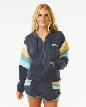 Rip Curl Surf Revival Zip Ladies Hoody Navy