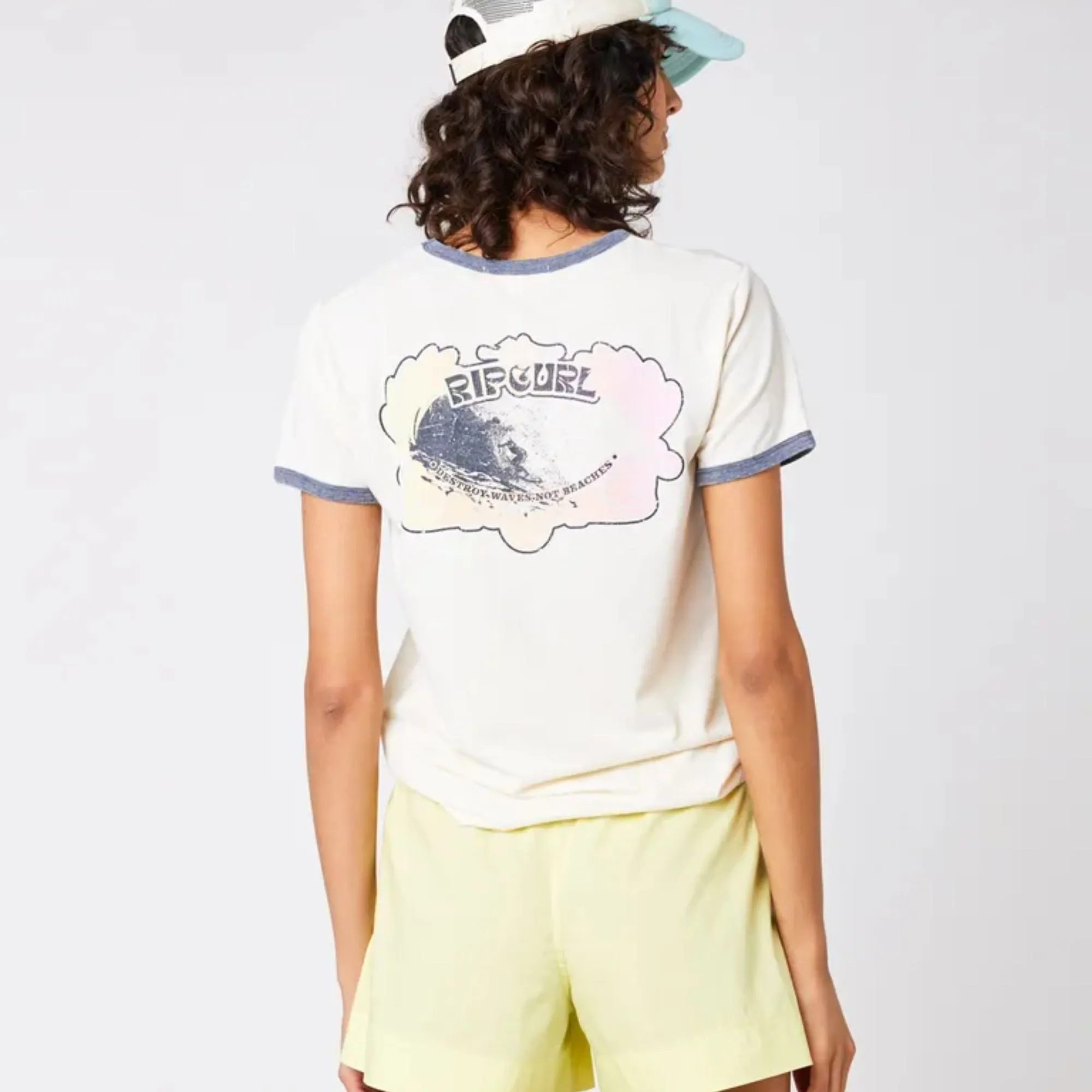Ripcurl Women's Ringer Neon Short Sleeve Tee