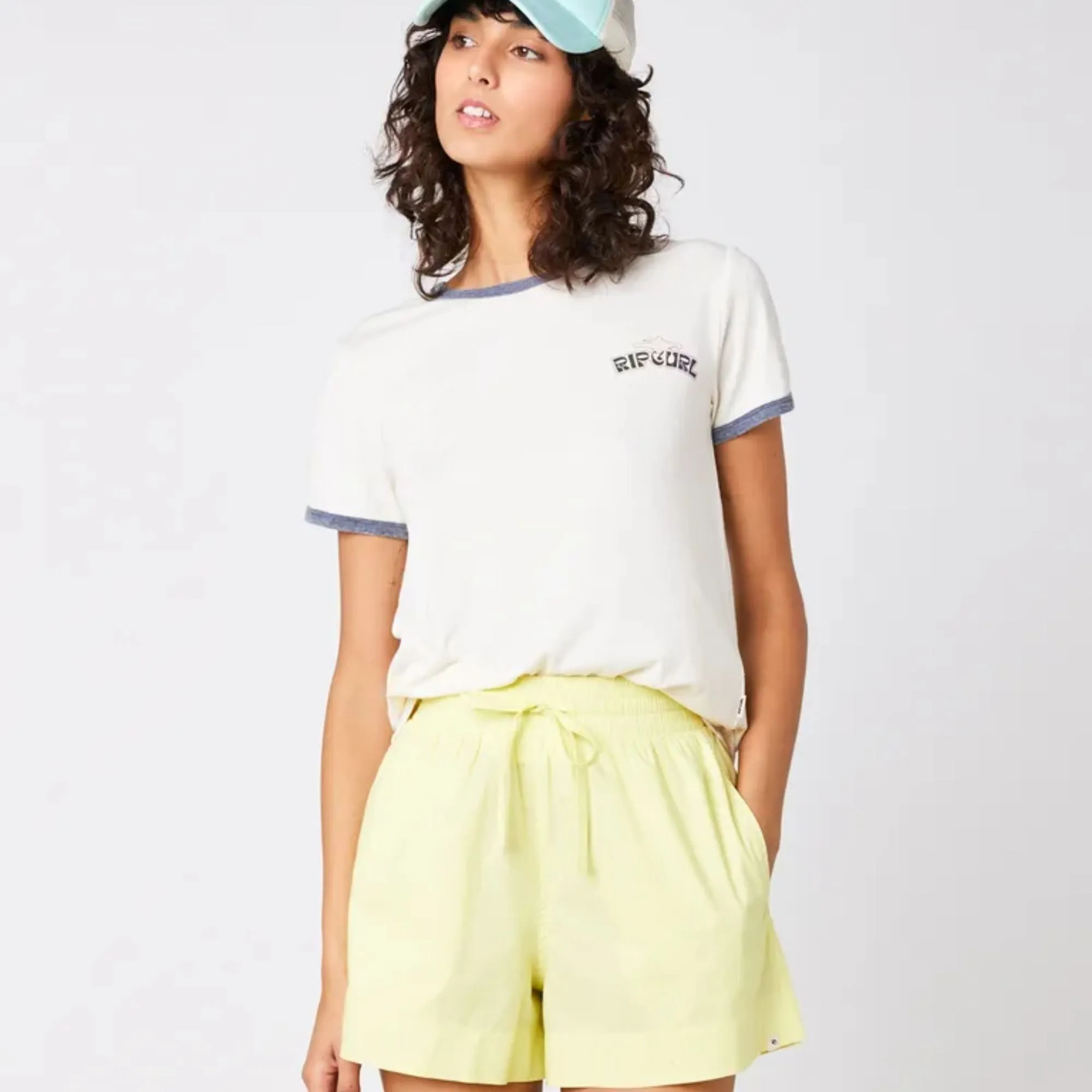 Ripcurl Women's Ringer Neon Short Sleeve Tee