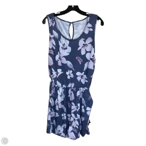 Romper By Clothes Mentor In Blue & White, Size: L