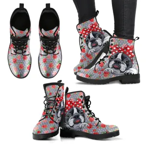Roses and Bulldog Handcrafted Women's Boots