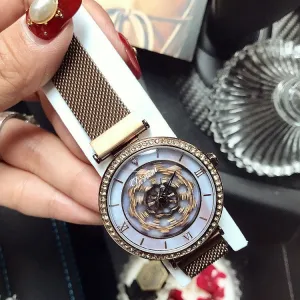 Rotatable Flower Magnetic Strap Women's Watch