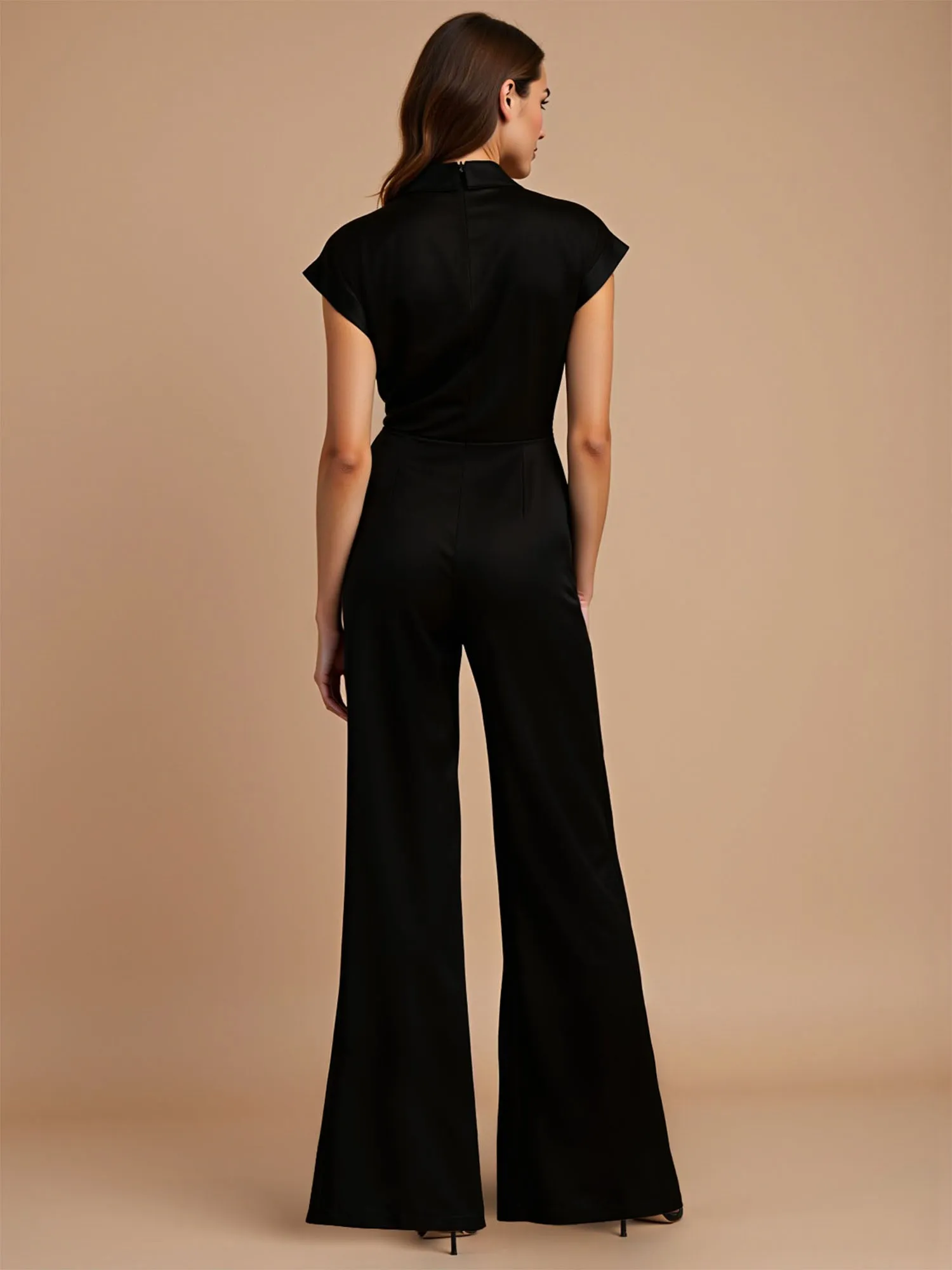 Satin Twist Detail Jumpsuit