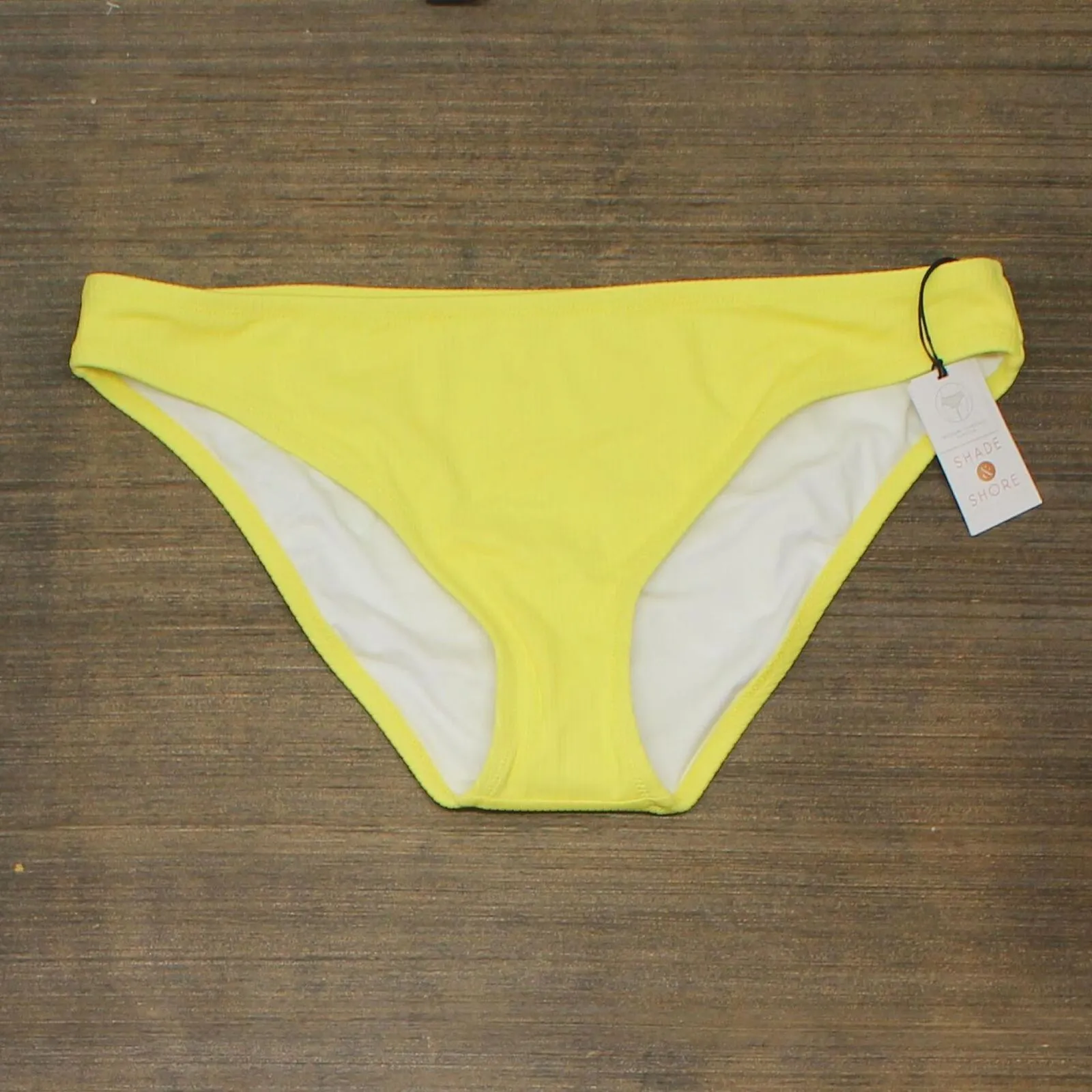 Shade & Shore Women's Ribbed Hipster Bikini Bottom 78785949 Yellow XL