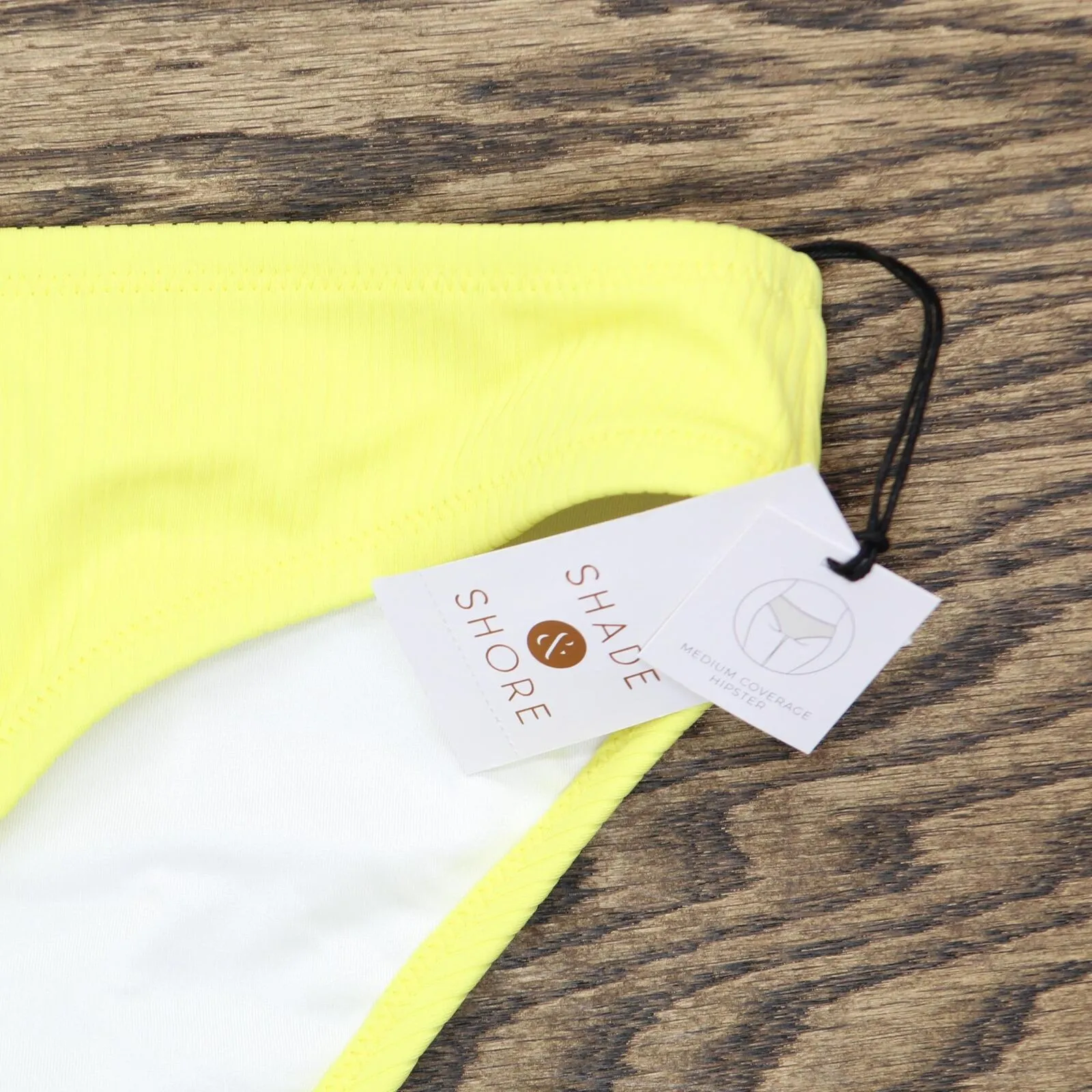 Shade & Shore Women's Ribbed Hipster Bikini Bottom 78785949 Yellow XL
