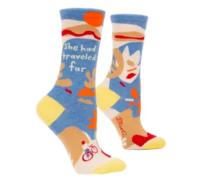 She Traveled Far Crew Socks