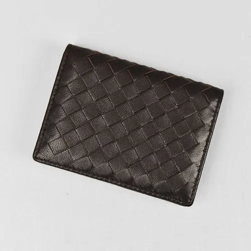 Sheepskin Woven Leather Card Holder