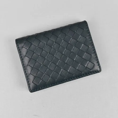 Sheepskin Woven Leather Card Holder