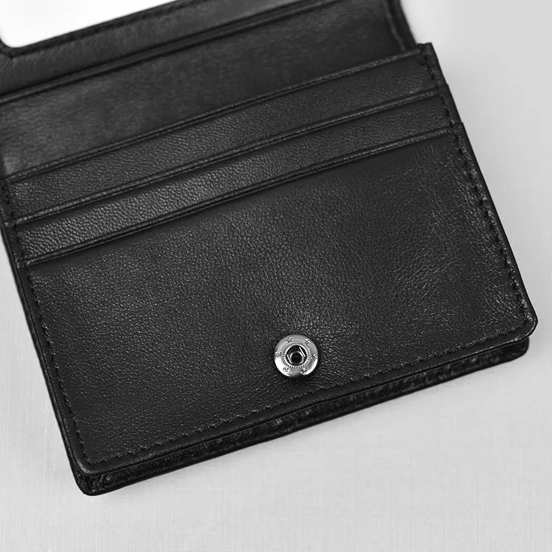 Sheepskin Woven Leather Card Holder